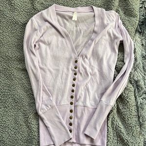 Small lilac snap front cardigan